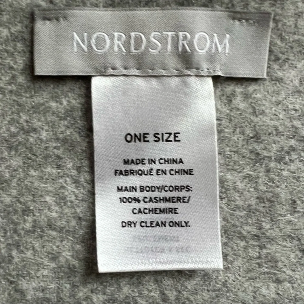 Nordstrom Gray Cashmere Scarf - Picture 3 of 3